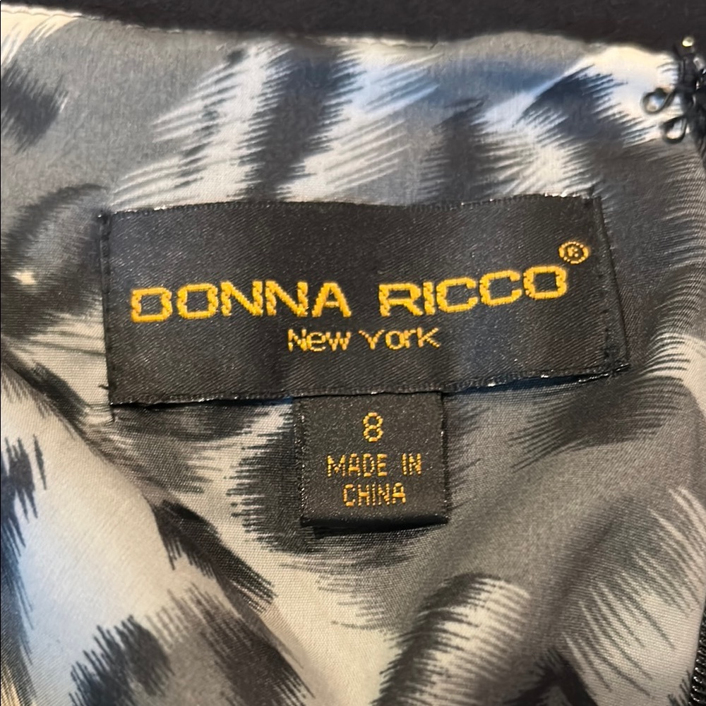 Donna Ricco Elegant Black Women's Dress Size 8 - Picture 8 of 15